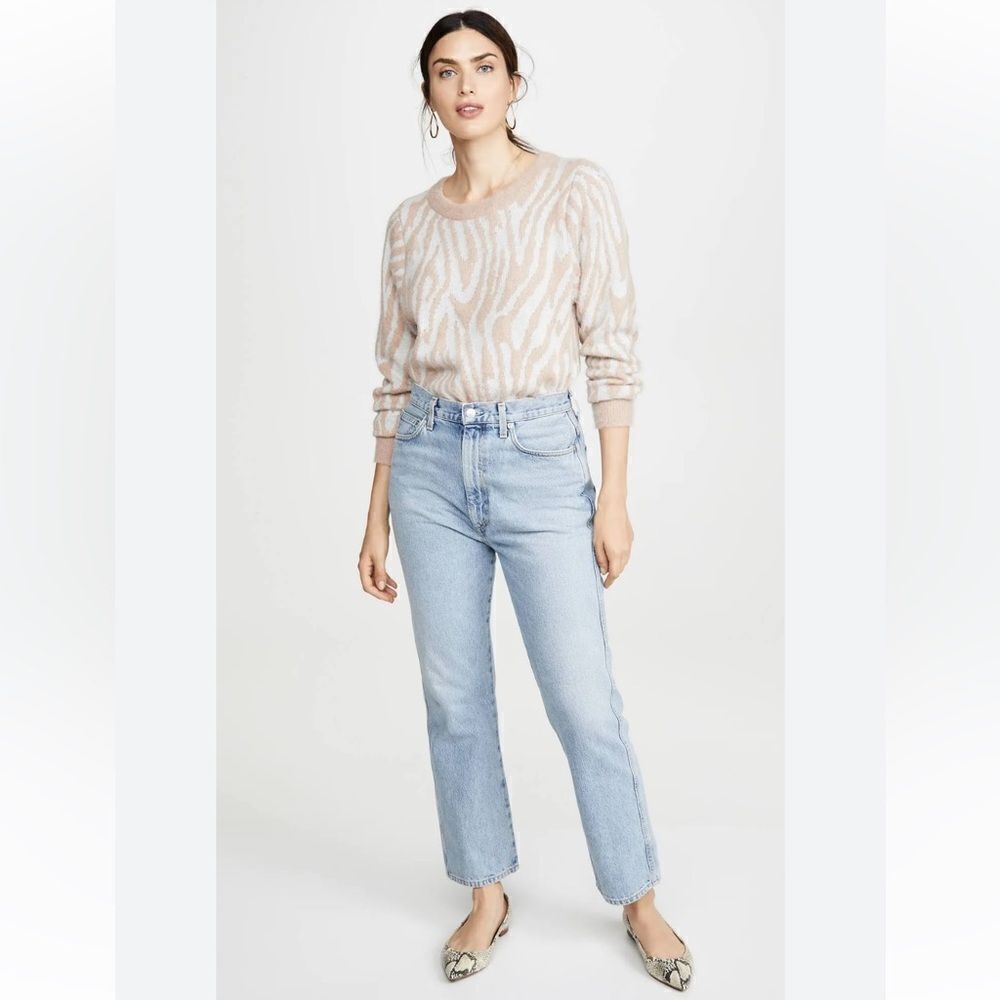 Rebecca Taylor X Anthropologie Tiger Stripe Merino Wool Sweater